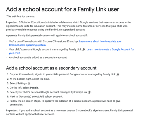 family link 